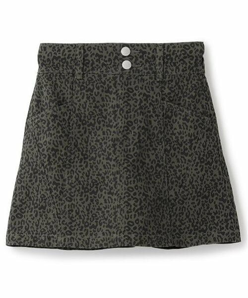 Lovetoxic / ラブトキシック ミニ・ひざ丈スカート | ヒョウ柄切替台形スカパン | 詳細1