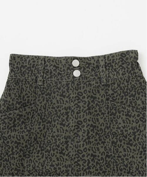 Lovetoxic / ラブトキシック ミニ・ひざ丈スカート | ヒョウ柄切替台形スカパン | 詳細3