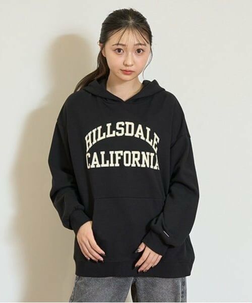 Lovetoxic / ラブトキシック パーカー | 【Champion】【綿100％】ルーズパーカ（黒）