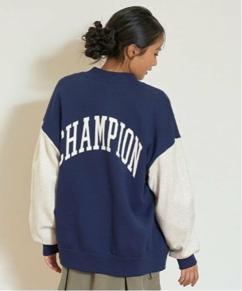 Lovetoxic / ラブトキシック ブルゾン | 【Champion】【綿100％】裏起毛スタジャン | 詳細1