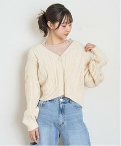 Lovetoxic / ラブトキシック カーディガン・ボレロ | 【洗える】ケーブルニットカーディガン