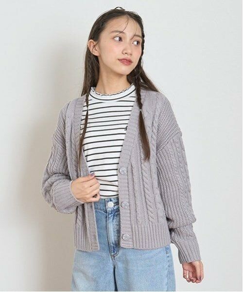 Lovetoxic / ラブトキシック カーディガン・ボレロ | 【洗える】ケーブルニットカーディガン | 詳細3