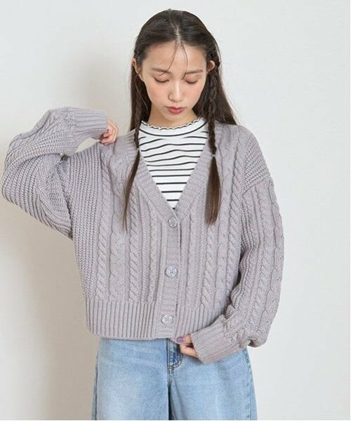 Lovetoxic / ラブトキシック カーディガン・ボレロ | 【洗える】ケーブルニットカーディガン | 詳細4