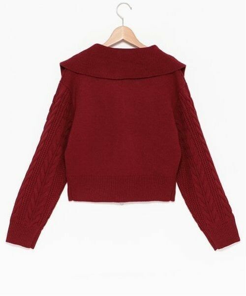 Lovetoxic / ラブトキシック カーディガン・ボレロ | 【洗える】ケーブルニットジップカーデ | 詳細1