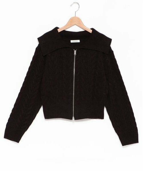 Lovetoxic / ラブトキシック カーディガン・ボレロ | 【洗える】ケーブルニットジップカーデ | 詳細10