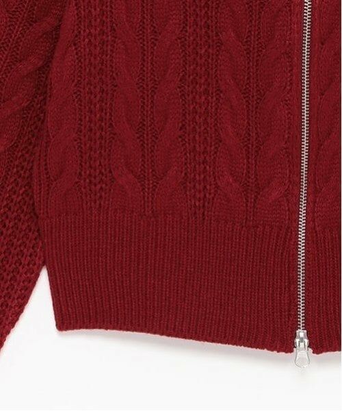 Lovetoxic / ラブトキシック カーディガン・ボレロ | 【洗える】ケーブルニットジップカーデ | 詳細4