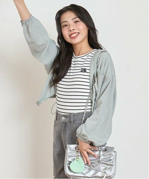 Lovetoxic / ラブトキシック カーディガン・ボレロ | 【UV加工】シアーブルゾン（薄カーキ）