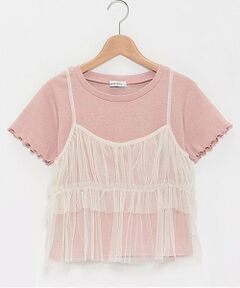 Lovetoxic / ラブトキシック キャミソール・チューブトップ | ラメインナー付チュールキャミソール