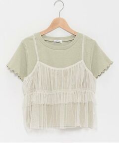 Lovetoxic / ラブトキシック キャミソール・チューブトップ | ラメインナー付チュールキャミソール