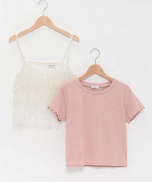 Lovetoxic / ラブトキシック キャミソール・チューブトップ | ラメインナー付チュールキャミソール | 詳細2