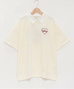 Lovetoxic / ラブトキシック Tシャツ | バックハート衿付BIG半T