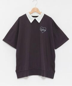 Lovetoxic / ラブトキシック Tシャツ | バックハート衿付BIG半T