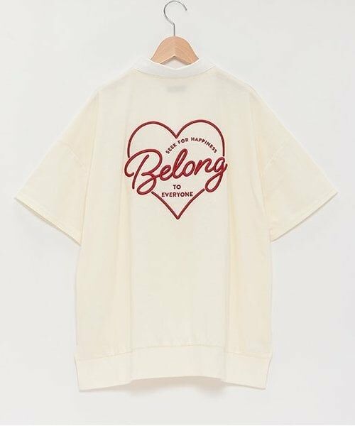 Lovetoxic / ラブトキシック Tシャツ | バックハート衿付BIG半T | 詳細1
