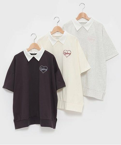 Lovetoxic / ラブトキシック Tシャツ | バックハート衿付BIG半T | 詳細11