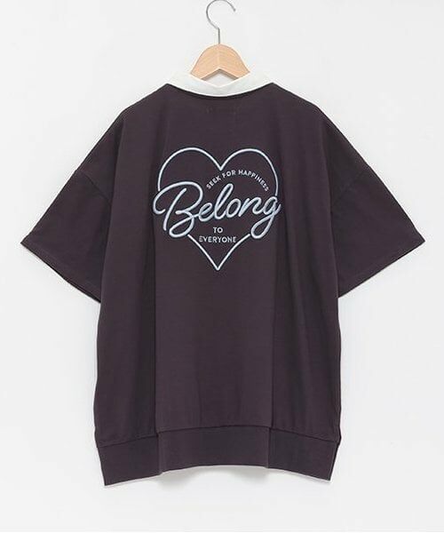 Lovetoxic / ラブトキシック Tシャツ | バックハート衿付BIG半T | 詳細3