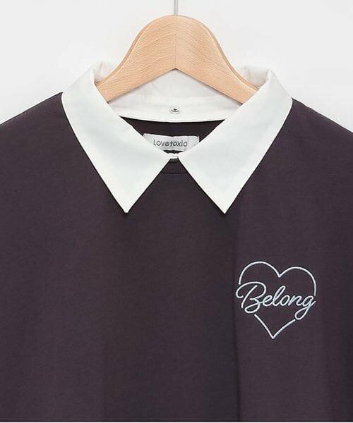 Lovetoxic / ラブトキシック Tシャツ | バックハート衿付BIG半T | 詳細4
