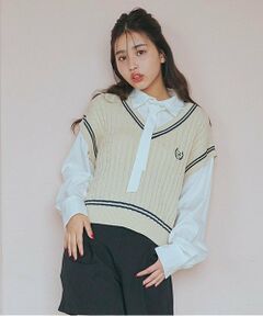 Lovetoxic / ラブトキシック シャツ・ブラウス | ニットベストレイヤードブラウス