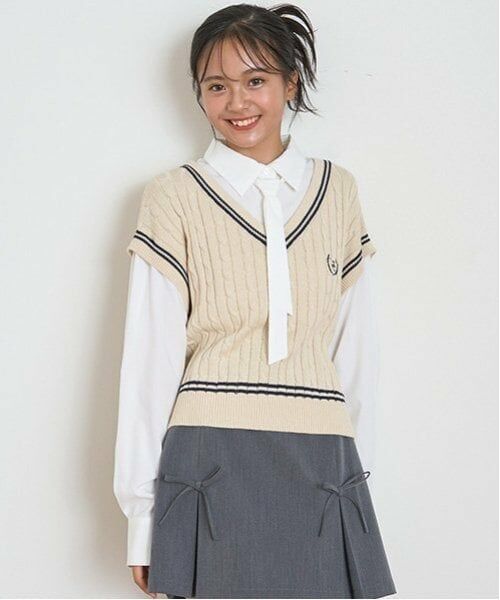 Lovetoxic / ラブトキシック シャツ・ブラウス | ニットベストレイヤードブラウス | 詳細21