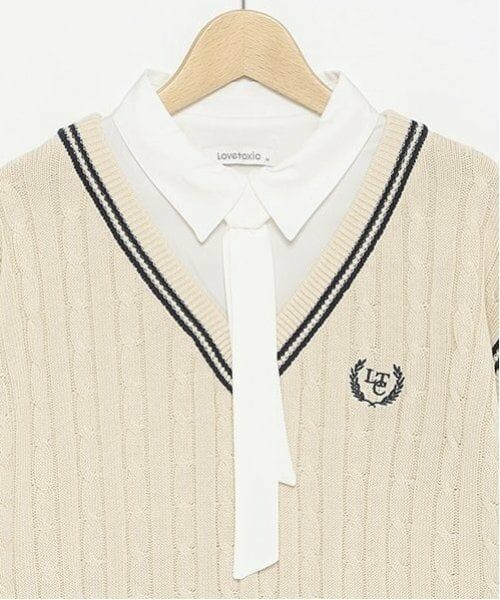 Lovetoxic / ラブトキシック シャツ・ブラウス | ニットベストレイヤードブラウス | 詳細24