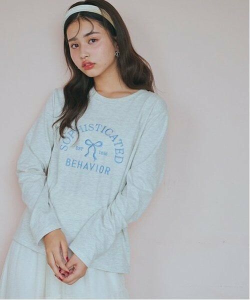 Lovetoxic / ラブトキシック Tシャツ | 【GOODPRICE】リボン刺しゅう長袖Tシャツ | 詳細2