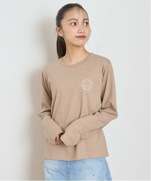 Lovetoxic / ラブトキシック Tシャツ | 【GOODPRICE】アニマル刺繍長袖Tシャツ（モカ茶）