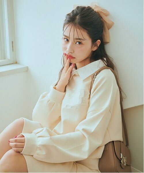 Lovetoxic / ラブトキシック スウェット | 衿つきダンボールプルオーバー | 詳細1