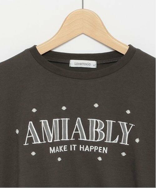 Lovetoxic / ラブトキシック Tシャツ | オーガビッツチュールアップリケ長袖Tシャツ | 詳細2