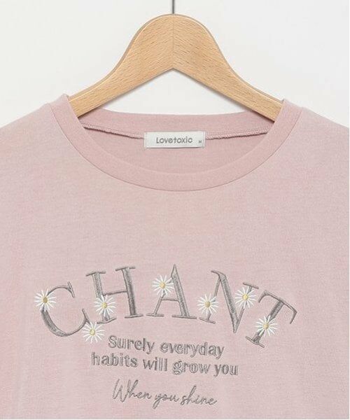 Lovetoxic / ラブトキシック Tシャツ | オーガビッツフラワー刺繍長T | 詳細3