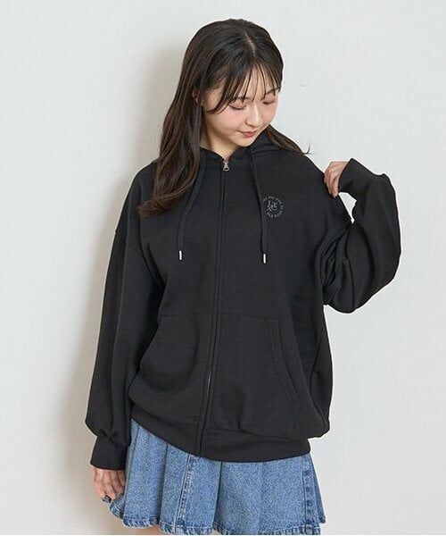 Lovetoxic / ラブトキシック パーカー | 【LTXC】吸水速乾ルーズZIPパーカ（黒）