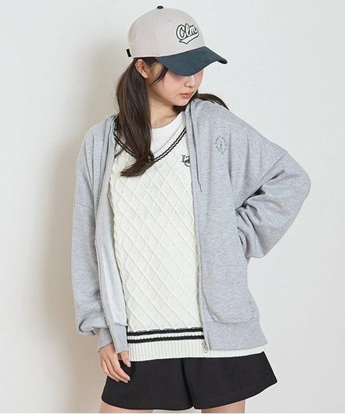 Lovetoxic / ラブトキシック パーカー | 【LTXC】吸水速乾ルーズZIPパーカ（トップ グレー）