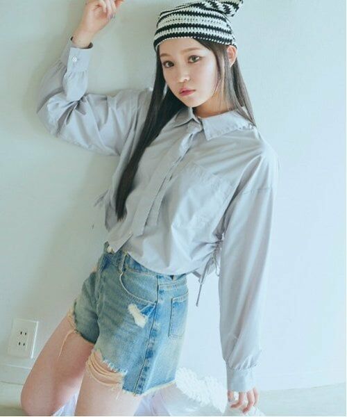 Lovetoxic / ラブトキシック シャツ・ブラウス | 【LTXC】ネクタイつき長袖シャツ（グレー）