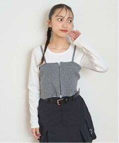 Lovetoxic / ラブトキシック Tシャツ | 【LTXC】インナーつきニットZIPビスチェ