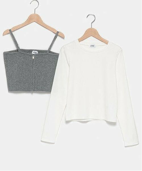 Lovetoxic / ラブトキシック Tシャツ | 【LTXC】インナーつきニットZIPビスチェ | 詳細1