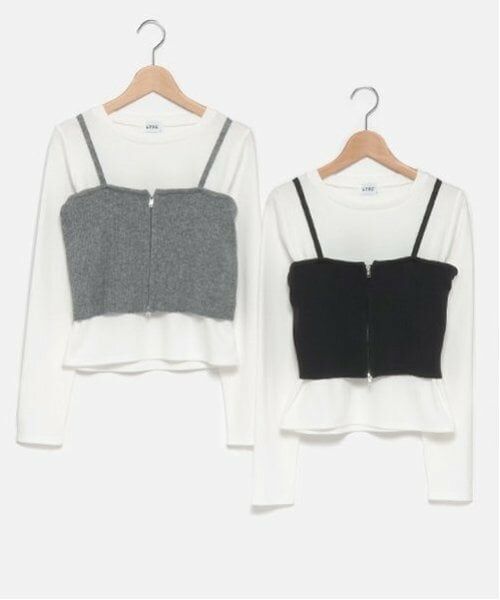 Lovetoxic / ラブトキシック Tシャツ | 【LTXC】インナーつきニットZIPビスチェ | 詳細10