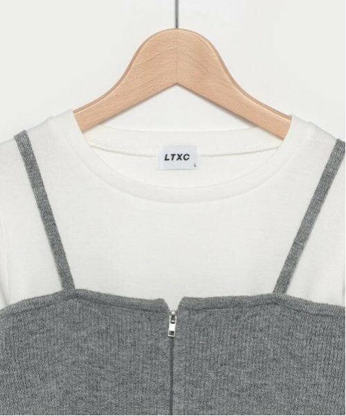 Lovetoxic / ラブトキシック Tシャツ | 【LTXC】インナーつきニットZIPビスチェ | 詳細3