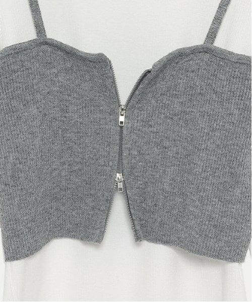 Lovetoxic / ラブトキシック Tシャツ | 【LTXC】インナーつきニットZIPビスチェ | 詳細4