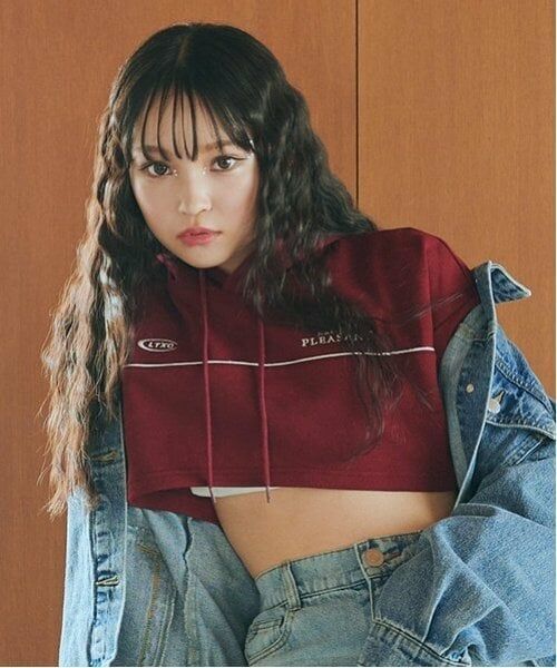 Lovetoxic / ラブトキシック パーカー | 【LTXC】【吸水速乾/さらさら】短丈パーカインナーセット（エンジ）