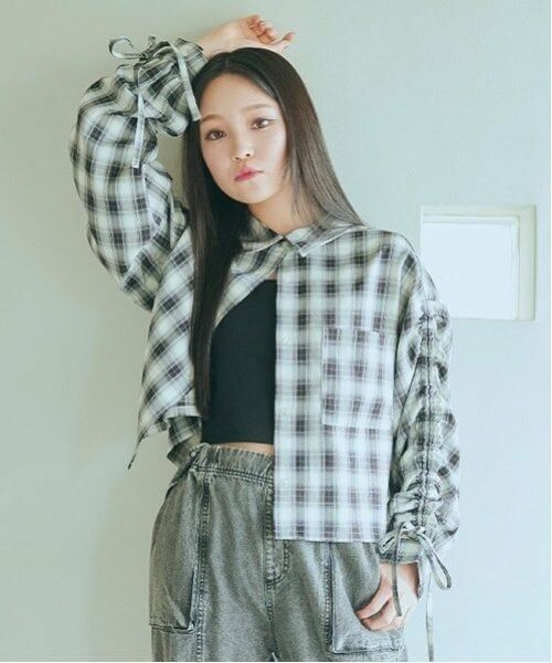 Lovetoxic / ラブトキシック シャツ・ブラウス | 【LTXC】インナーつきチェックシャツ（オフ ホワイト）