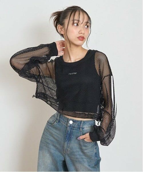 Lovetoxic / ラブトキシック Tシャツ | 【LTXC】メッシュ長袖TシャツインナーSET（黒）