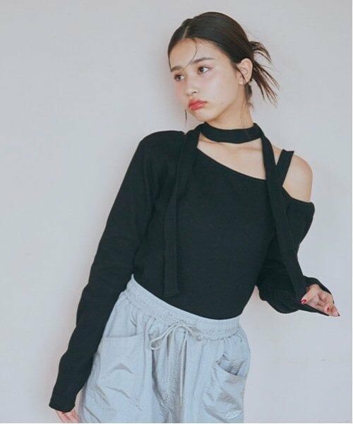 Lovetoxic / ラブトキシック Tシャツ | 【DHOLIC】ボウタイつき長Tシャツ | 詳細1