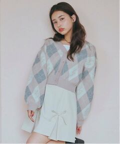 Lovetoxic / ラブトキシック カーディガン・ボレロ | 【洗える】アーガイルカーディガンインナーセット