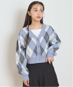 Lovetoxic / ラブトキシック カーディガン・ボレロ | 【洗える】アーガイルカーディガンインナーセット