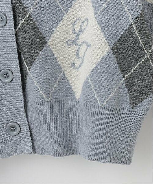 Lovetoxic / ラブトキシック カーディガン・ボレロ | 【洗える】アーガイルカーディガンインナーセット | 詳細7