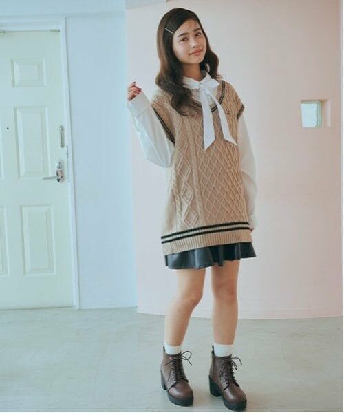 Lovetoxic / ラブトキシック ニット・セーター | 【洗える】ルーズニットベスト | 詳細1