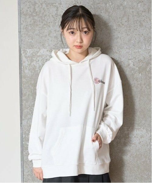 Lovetoxic / ラブトキシック パーカー | オーガビッツバックフラワー刺しゅうパーカ | 詳細3