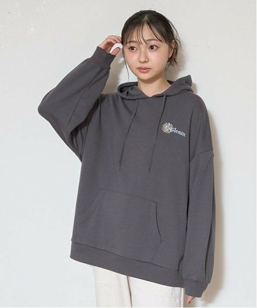 Lovetoxic / ラブトキシック パーカー | オーガビッツバックフラワー刺しゅうパーカ | 詳細4