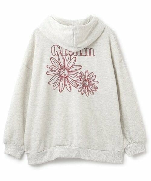 Lovetoxic / ラブトキシック パーカー | オーガビッツバックフラワー刺しゅうパーカ | 詳細6