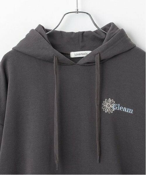Lovetoxic / ラブトキシック パーカー | オーガビッツバックフラワー刺しゅうパーカ | 詳細8