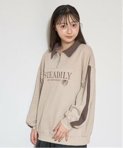 Lovetoxic / ラブトキシック スウェット | 【LTXC】【吸水速乾／さらさら】ハーフジップルーズトレーナー