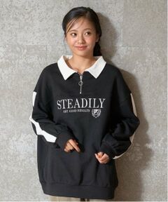 Lovetoxic / ラブトキシック スウェット | 【LTXC】【吸水速乾／さらさら】ハーフジップルーズトレーナー